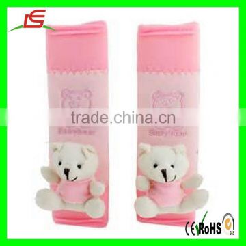 Pink Lovely Bear Seat Cover Plush Animal Car Seat Belt Cover