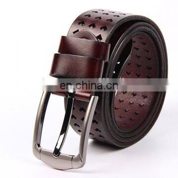 Hollow Loving Heart Cowhide Leather Women Men Belts