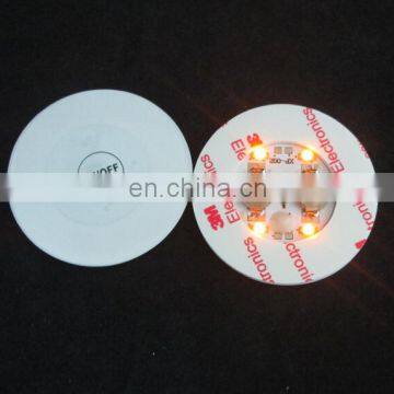 60*3mm Good Quality Led Bottle Sticker Led Bottle Coaster photo-2