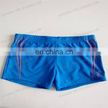 2015 blue sexy men swimwear swim trunk with logo