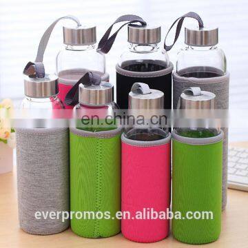 Promotional Gift Insulated Neoprene Cover 750ml Glass Water Bottle