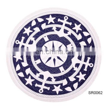 TOROS latest high quality round custom cotton beach towel for vacation