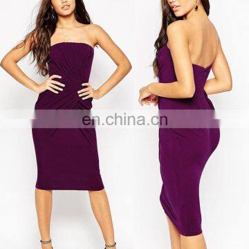 Women Wear Open Hot Sexi Images Pleated Front Big Ass Off The Shoulder Backless Purple Latest Fashion Dresses For Girls