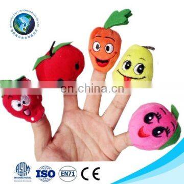 Cheap handmade cheap fashion stuffed soft plush custom fruit finger puppet