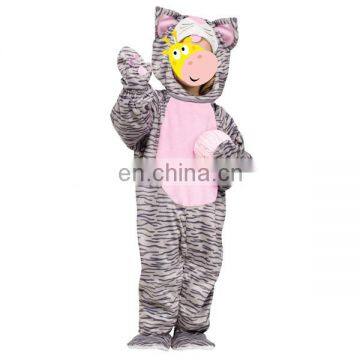 Lovely girls pink kitty jumpsuits cat shape plush costume