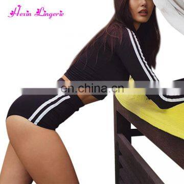 Newest Woman Side Ribbon Slimming Long Sleeve Sweat Yoga Sport Suit photo-3