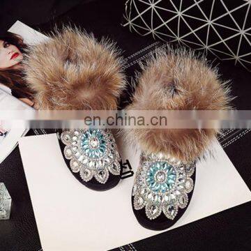 Aidocrystal high quality new winter women shoes rhinestone ladies shoes fashion bling snow boots for girls