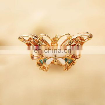 Fashion High quality Crystal mini live plush butterfly keychain MCA-0286