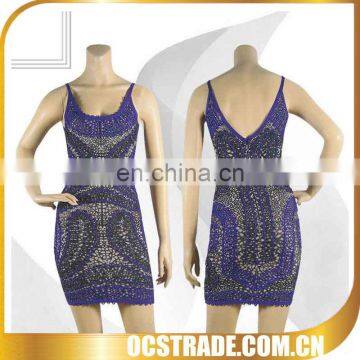 2014 cheap new fashion strap backless bandage dress designs