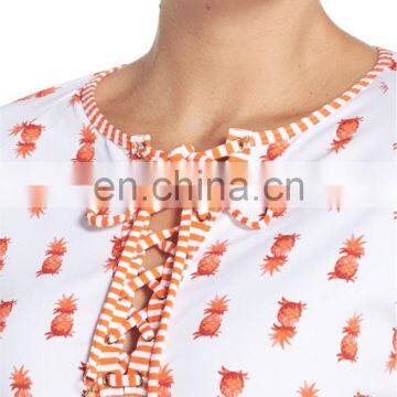 Custom Made Sublimated Long Sleeve Upf 50 Women Spandex Lycra Rash Guard photo-2