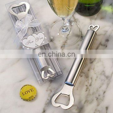 Stainless Steel Bottle Opener with Hollow Heart Handle