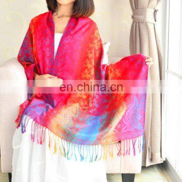 New Minority Style Nepal Cotton and Linen Colorful Hijab Manufacturer Direct Rainbow Pashmina Scarf photo-4