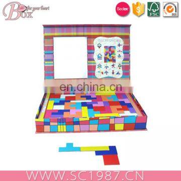 Square Cardboard Kids Puzzle Toy Box With PVC Window photo-2