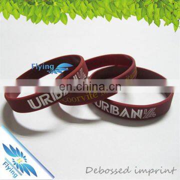 Popular Silicone Friendship Wristbands Custom Bangle Rubber Bracelet