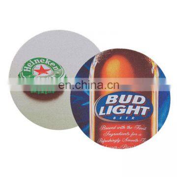 Custom Polyester Fabric Recycled Rubber Drink Coaster With Rubber Bottom photo-4