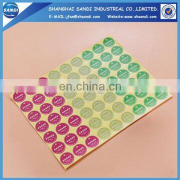 custom full color printing adhesive paper sticker sheet