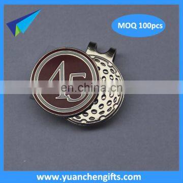 2016 Hot customized golf hat cap clip / ball marker golf cap clip / magnetic golf clip