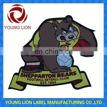 custom t-shirt patches printed cap badge garment label tags supplier