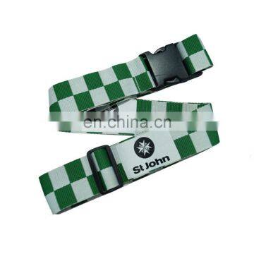 Factory Custom Adjustable Travel Luggage Belt Printed Strap With Plastic Buckle photo-6