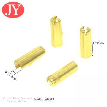 23mm Outer Diameter 4mm Brass Material Bullet Shape Metal Aglets for Sport Pants photo-3