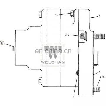 Loader Hydraulic Gear Pump 988B Transmission Gear Oil Pump 3P0380 Gear Pump For Engine Machine