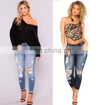 DiZNEW 2019 USA OEM Brand Customized High Waist Jeans Levanta Cola photo-3
