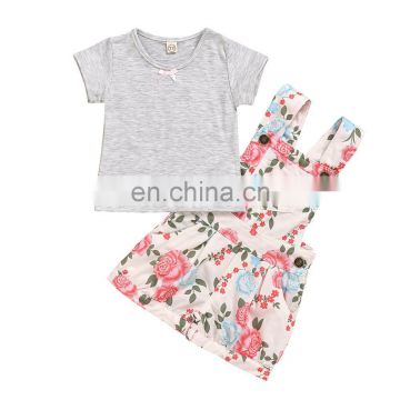 Shirt and Suspender Short Little Girl Outfit Sets Summer Outfit Girls Clothing Kids