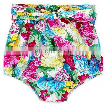 Wholesale Latest Design Sunflower Baby Girls Short Pants Bowtie Summer Girls Shorts photo-4