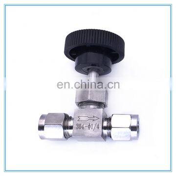 Adjustable Needle Valve OD 3 4 6 8 10 12 14mm 1/8" 1/4" 3/8" 1/2" Compression Double Ferrule Tube Stainless Steel 304 photo-2