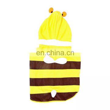 New Design Fashion Waterproof Little Bee Luxury Pet Dog Yellow Rain Coat Raincoat Outfit photo-2