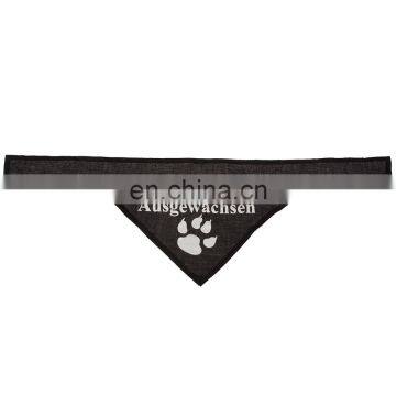 100% cotton multifunctional pet bandana black dog bandana