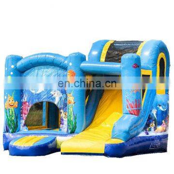 sea world creature ocean slide fish commercial combo inflatable bouncer bouncy castle bounce house