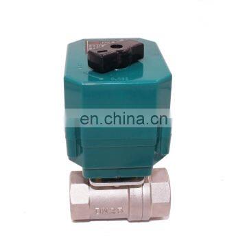 DC5V 2inch  CTF001 mini high torque electric motorized ball valve with manual override