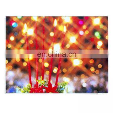 Merry Christmas Design Tempered Glass Kitchen Chopping Cutting Boards