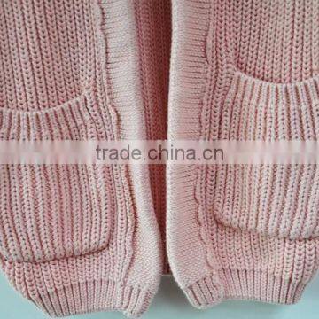 Winter Outer Coat Cotton Sweater 100% Pure Cotton Cardigan Sweater for Girl