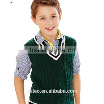 cheaper cotton knitted pattern sleeveless sweater design for kids