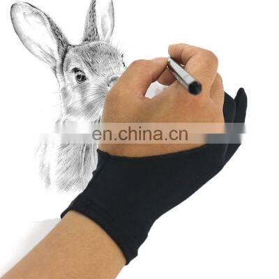 Custom 2 Fingers Gloves Graphic Tablet Pen Display Pencil Artist Drawing Glove Manufacturers