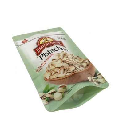 doypack food white custom mylar printed raw almonds stand up bag