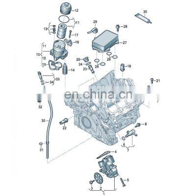 BBmart Auto Parts Engine Oil Pump Relief Valve for Audi Q5 Q7 Q8 OE 06M103208C Factory Low Price