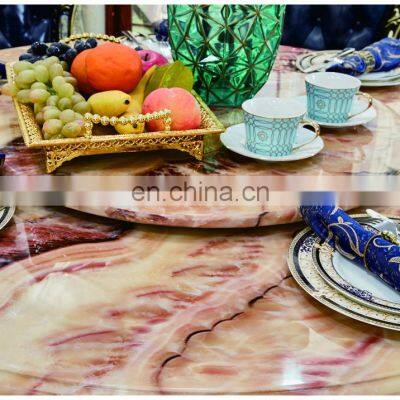 Hot Sale Dining Furniture Classic Luxury Dining Table Designs With Marble Counter Top
