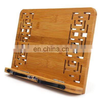 Bamboo Stand Holder for Mobile Phone Ipad recipe book holder