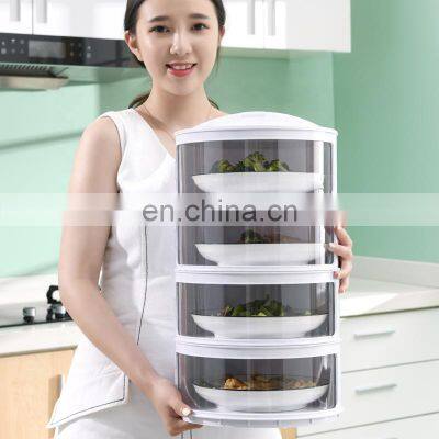 Clear Popular Stackable Food Cover Taizhou 2020 Amazon New Multilayer Pop up Tudung Saji Food Cover Insulation Rattan Food Cover