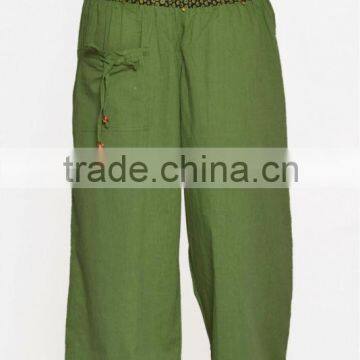 Indian Men Women Unisex Multi Color Cotton Alladin Harem Pants With Stylish One Side Pocket