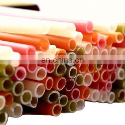 Eco friendly and Edible Rice straw made from rice flour and plant ingredients