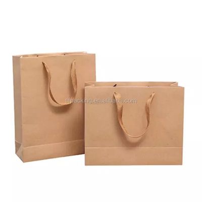 shopping package printed Kraft paper bags with handle