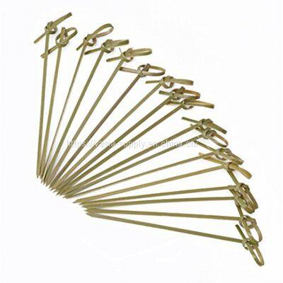 Party decoration Bamboo Knotted Skewers 12cm Bamboo Cocktail sticks Knot Pick