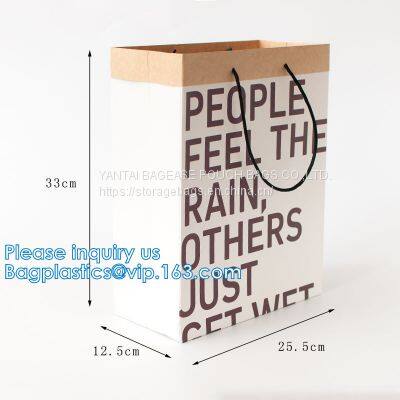 Cheap Luxury Shopping Carrier Thick Blue Kraft Paper Gift Bags With Rope Handles,carrier Paper Bags for Perfume Packing photo-5