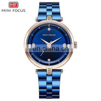 MINI FOCUS MF0120L Lady's Fashion&Casual Japan Quartz Watch Simple Style Luxury Stainless Steel Band Business Watch