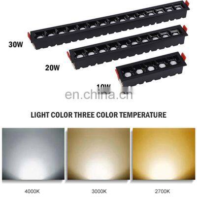 New Design Aluminum Indoor IP20 10watt 20watt 30watt SMD Recessed LED Grille Lamp photo-4