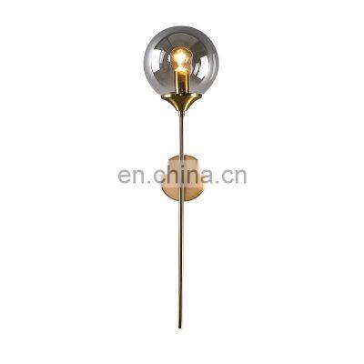 Modern Iron Glass Home Fancy Light Decorative Surface Mounted Indoor Hotel Bedroom Wall Light